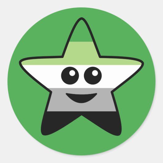 Aromantic Star Stickers (Vorderseite)