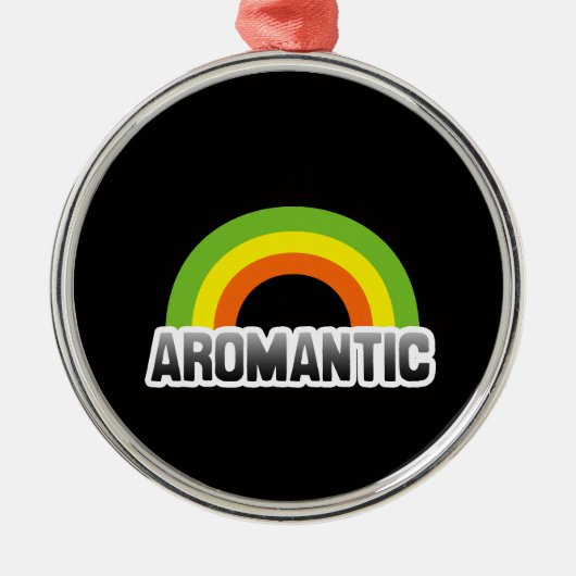 Aromantic Stolz Silbernes Ornament (Vorne)