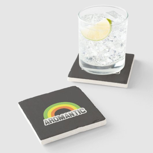 Aromantic Stolz Steinuntersetzer (Seitenansicht)