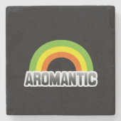Aromantic Stolz Steinuntersetzer (Vorderseite)