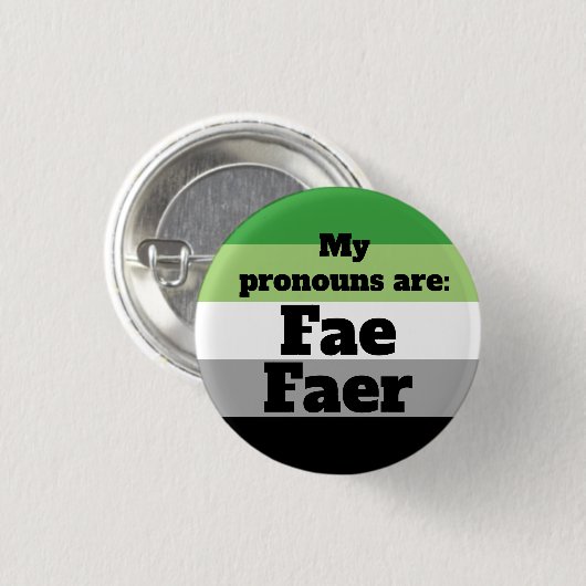 Aromantisch/Aro-Fee/Per Pronouns Button (Vorne & Hinten)