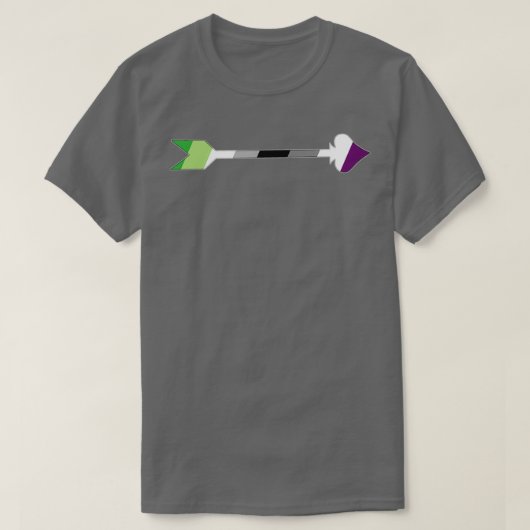 Aromantische asexuelle Arrow Args und Ace Flags T-Shirt (Design vorne)