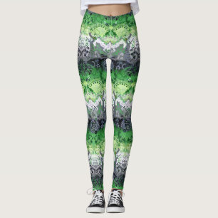 Aromantische Drachendamaske - Aro Pride Flag Farbe Leggings