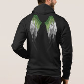 Aromantische Flagge - Halo - Flügel Hoodie (Rückseite)