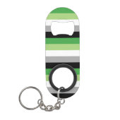 Aromantische Flagge Mini Flaschenöffner (Vorderseite)