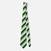 Aromantische Flagge Neck Tie Krawatte (Vorderseite)