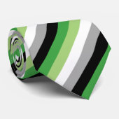 Aromantische Flagge Neck Tie Krawatte (Gerollt)