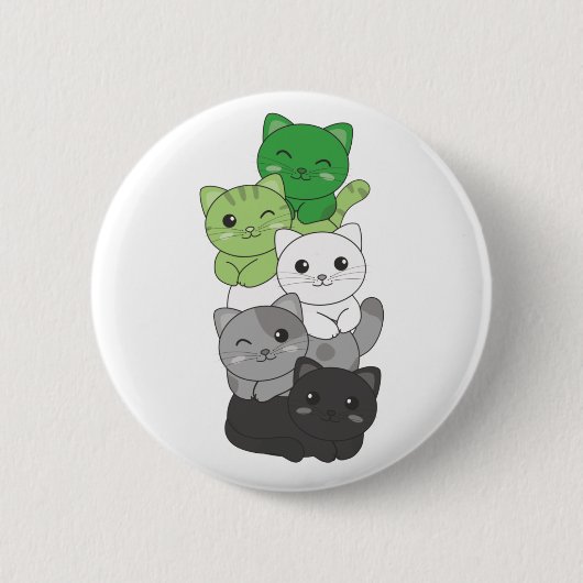 Aromantische Flagge Nicht binäre Stolz Lgbtq Niedl Button (Vorderseite)