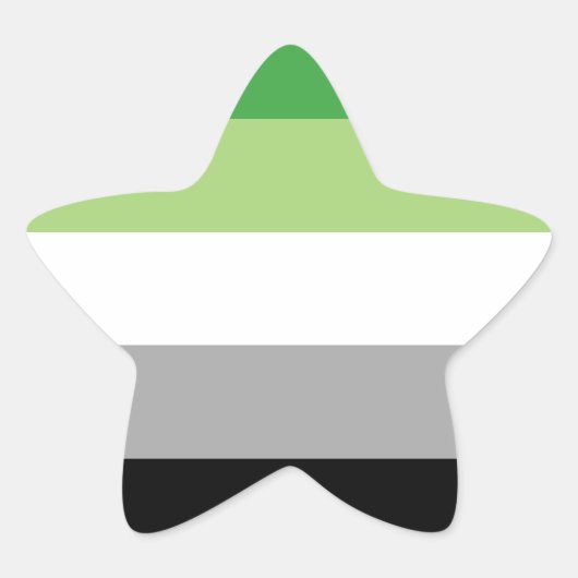 Aromantische Flagge Stern-Aufkleber (Vorderseite)