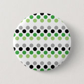 Aromantische Pride Flag Punkte Button (Vorderseite)
