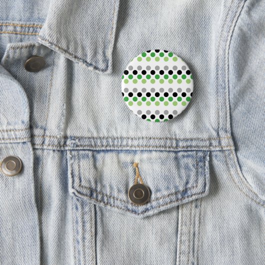 Aromantische Pride Flag Punkte Button (Beispiel)