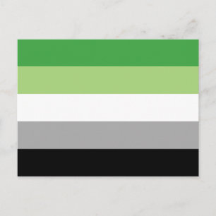 Aromantische Pride-Flagge LGBTQ Postkarte