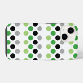 Aromantische Pride-Flaggenfarben Polka-Punkte iPhone Hülle (Rückseite (Horizontal))