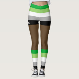 Aromantische Pride Imitate Shorts & Legs Leggings