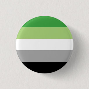 Aromantische Pride-Streifen Button
