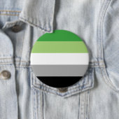 Aromantische Pride-Streifen Button (Beispiel)