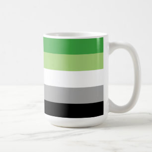 Aromantische Pride-Streifen Kaffeetasse