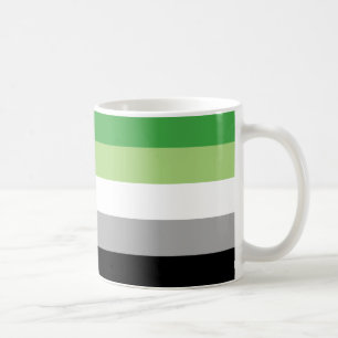 Aromantische Pride-Streifen Kaffeetasse