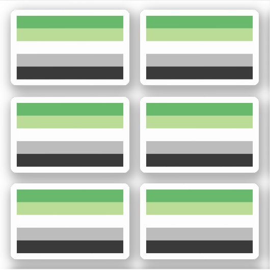 Aromantische Priesterflagge Aufkleber (Vorderseite)