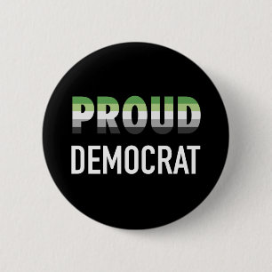 Aromantische Proud-Demokrat Button