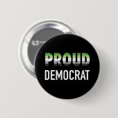 Aromantische Proud-Demokrat Button (Vorne & Hinten)