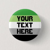 Aromantische Stolperflagge Button (Vorderseite)