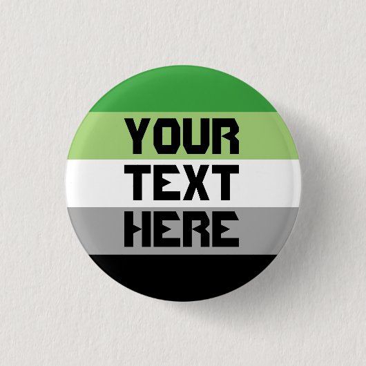 Aromantische Stolperflagge Button (Vorderseite)