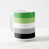Aromantische Streifen Kaffeetasse (Vorderseite Links)