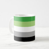Aromantische Streifen Kaffeetasse (Vorderseite Links)