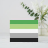 Aromantische Streifen Postkarte (Stehend Vorderseite)