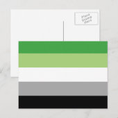 Aromantische Streifen Postkarte (Vorne/Hinten)