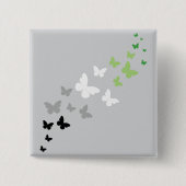 Aromantischer Pride-Schmetterlingspfad Button (Vorderseite)