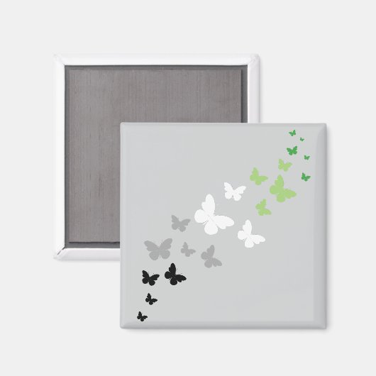 Aromantischer Schmetterlingsweg Magnet (Vorderseite/Rückseite)