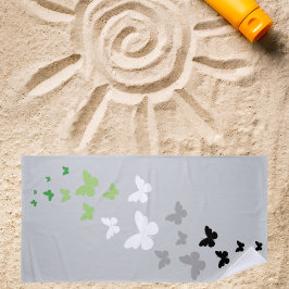 Aromantischer Schmetterlingsweg Strandtuch