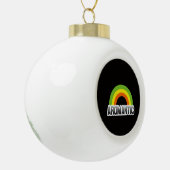 Aromantischer Stolz Keramik Kugel-Ornament (Links)