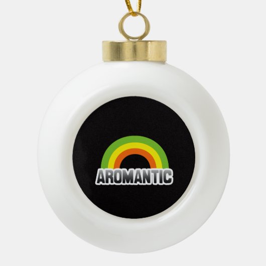 Aromantischer Stolz Keramik Kugel-Ornament (Vorderseite)