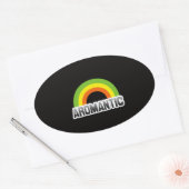 Aromantischer Stolz Ovaler Aufkleber (Umschlag)
