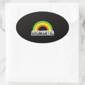 Aromantischer Stolz Ovaler Aufkleber (Tasche)