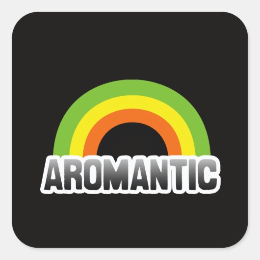 Aromantischer Stolz Quadratischer Aufkleber (Vorderseite)