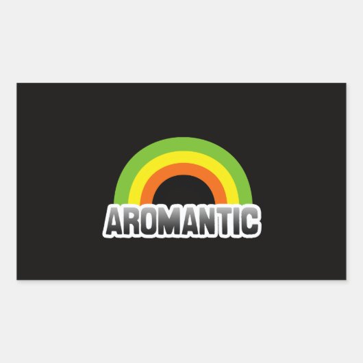 Aromantischer Stolz Rechteckiger Aufkleber (Vorderseite)