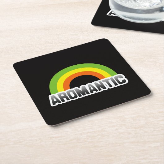 Aromantischer Stolz Rechteckiger Pappuntersetzer (angewinkelt)