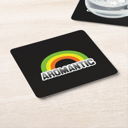 Aromantischer Stolz Rechteckiger Pappuntersetzer (angewinkelt)