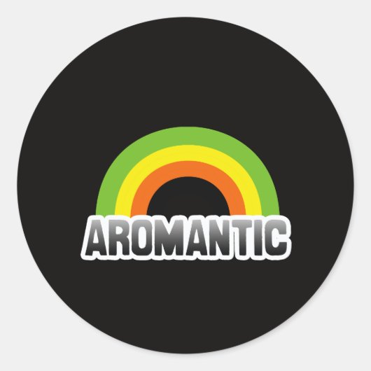 Aromantischer Stolz Runder Aufkleber (Vorderseite)