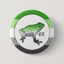 Aromantisches Pride Frog Button