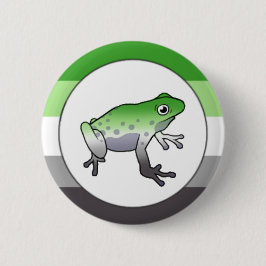 Aromantisches Pride Frog Button