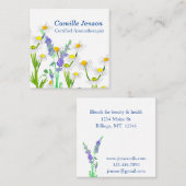 Aromatherapeutin mit dem Grundöl-Zertifikat Quadratische Visitenkarte (Vorne/Hinten)