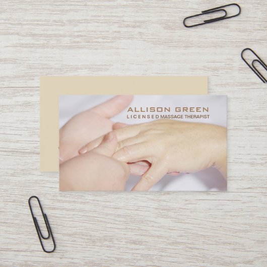 Aromatherapie Akupressur Massage Therapeut Visitenkarte (Vorderseite/Rückseite Beispiel)