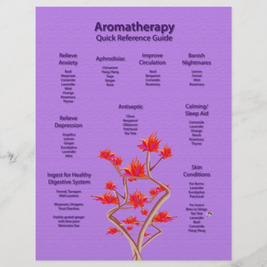 Aromatherapie Diagramm in der Lavendel Flyer (Vorne)