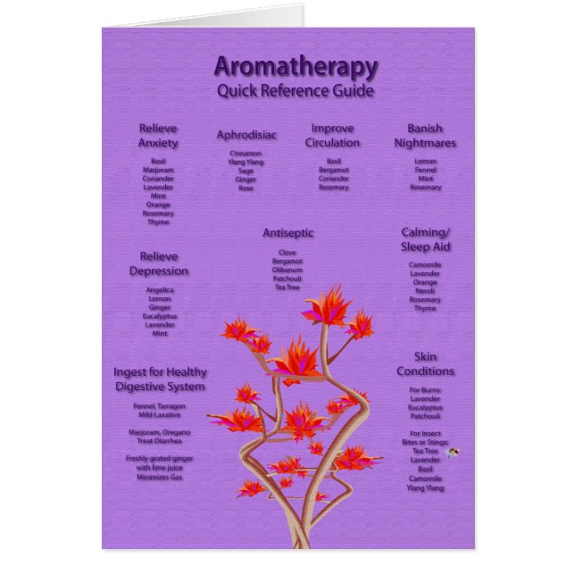 Aromatherapie Diagramm in Lavendel (Vorne)