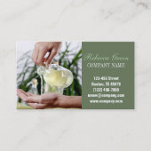 Aromatherapie Essenzielle Öl Schönheitsmassage WEL Visitenkarte (Vorderseite)